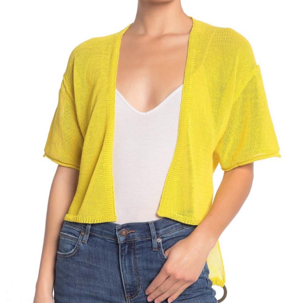 Free People Oh Hello Tie Waist Cardigan